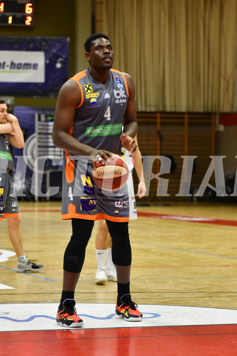 Basketball Superliga 2020/21, Grunddurchgang 18. Runde Flyers Wels vs. Klosterneuburg Dukes, Amineye Lakoju (4),