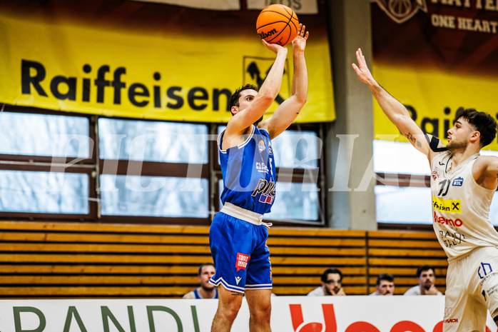 Basketball, Basketball Zweite Liga 2023/24, Viertelfinale Spiel 2, Mattersburg Rocks, Kufstein Towers, Aleix Pujadas (5)