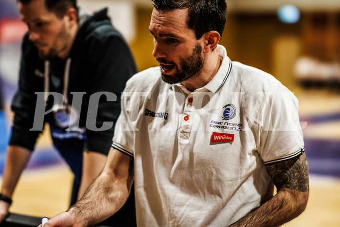 Basketball, win2day Basketball Superliga 2023/224, 5.Qualifikationsrunde, BBC Nord Dragonz, Fürstenfeld Panthers, Felix Jambor (Head Coach)