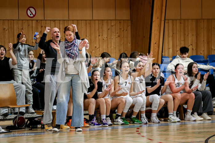 22.02.2025 Österreichischer Basketballverband 2024/25, SLWU19 Basket Flames UNION vs Basket Duchess