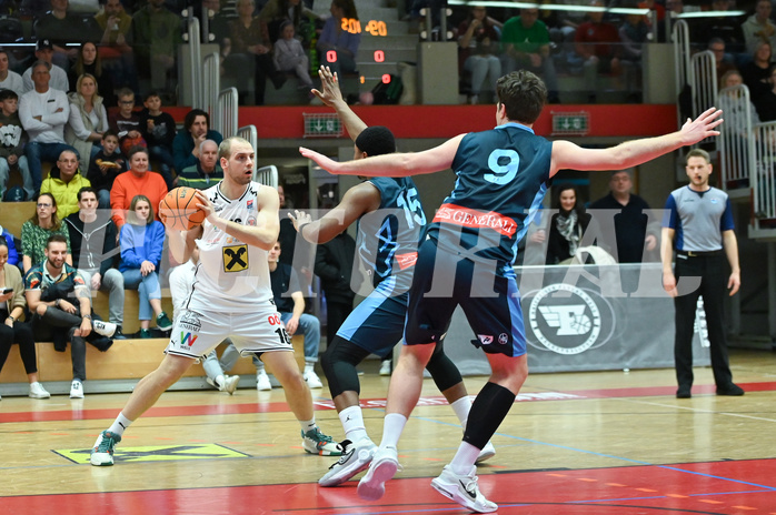 Basketball, Superliga 2023/24, Grunddurchgang 22. Runde, Flyers Wels vs. Vienna Timberwolves,
