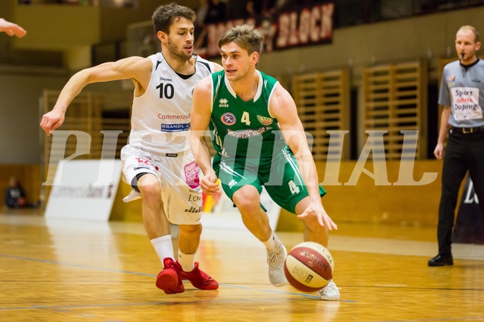 Basketball, 2.Bundesliga, Grunddurchgang 11.Runde, Mattersburg Rocks, KOS Celovec, Ziga Erculj (4), Jan NICOLI (10)