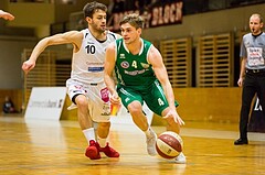 Basketball, 2.Bundesliga, Grunddurchgang 11.Runde, Mattersburg Rocks, KOS Celovec, Ziga Erculj (4), Jan NICOLI (10)