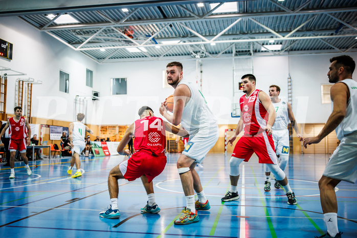 Basketball, Basketball Zweite Liga 2024/25, Grunddurchgang 1.Runde, Deutsch Wagram Alligators, Upper Austrian Ballers, Matej Drgon (18)