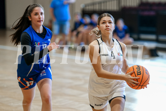 27.04.2025 Österreichischer Basketballverband 2024/25, SLWU16 VF Basket Flames UNION vs. DBB  Basketgirls Wels