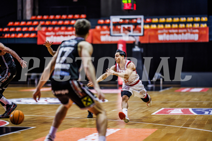 Basketball, Win2Day Superliga 2024/25, Grunddurchgang 17.Runde, BC Vienna, Flyers Wels, Mustafa Hassan Zadeh (5)