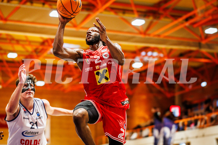 Basketball, win2day Basketball Superliga 2024/25, Grunddurchgang Runde 3, BBC Nord Dragonz, Flyers Wels, Damion Rosser (2)