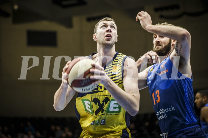 Basketball, ABL 2018/19, Grunddurchgang 17.Runde, UBSC Graz, Kapfenberg Bulls, Luka Nikolic (9) Basketball, ABL 2018/19, Grunddurchgang 17.Runde, UBSC Graz, Kapfenberg Bulls, Luka Nikolic (9)