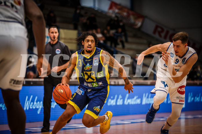 Basketball, bet-at-home Basketball Superliga 2021/22, Platzierungsrunde Spiel 8, Oberwart Gunners, UBSC Graz, Randy Haynes (3)