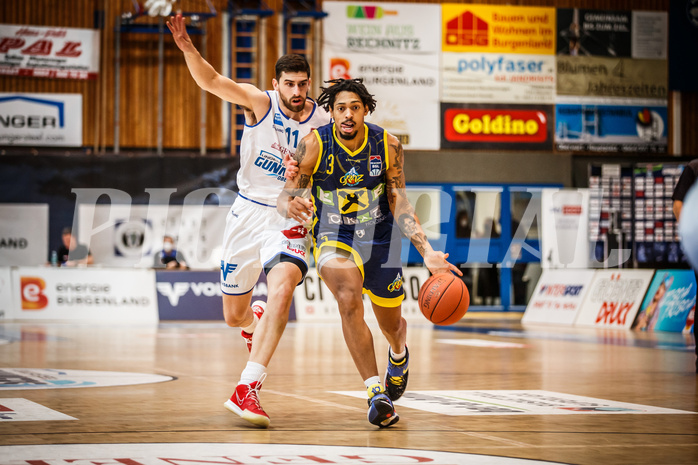 Basketball, bet-at-home Basketball Superliga 2021/22, Grunddurchgang Runde 12, Oberwart Gunners, UBSC Graz, Randy Haynes (3)
