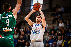 Basketball, bet-at-home Basketball Superliga 2021/22, Playoffs, Viertelfinale Spiel 1, Oberwart Gunners, Kapfenberg Bulls, Ioannis Chatzinikolas (11)