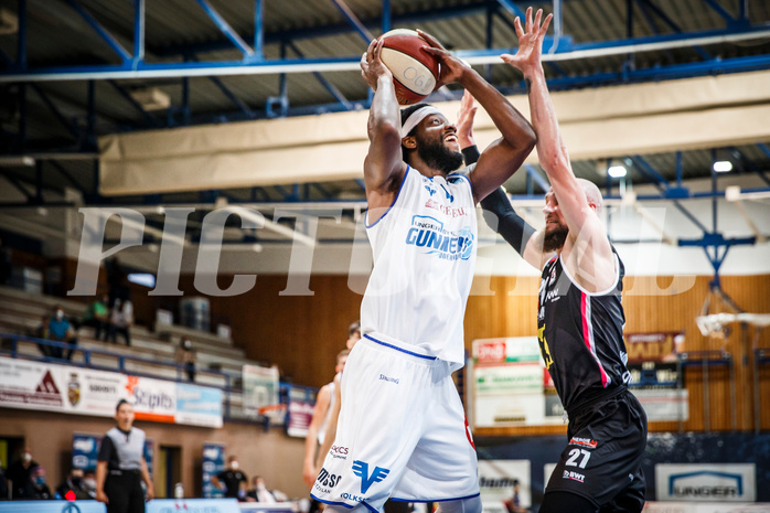 Basketball, bet-at-home Basketball Superliga 2020/21, Grunddurchgang, 4. Runde, Oberwart Gunners, Raiffeisen Flyers Wels, Quincy Diggs (13)