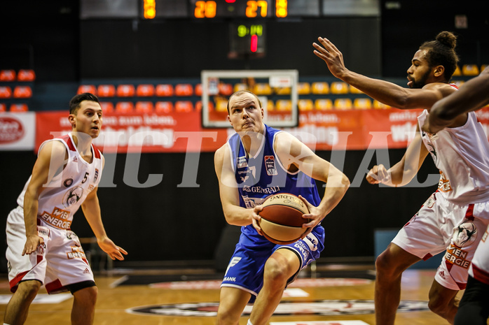 Basketball, bet-at-home Basketball Superliga 2020/21, Grunddurchgang 7. Runde, BC Vienna, Oberwart Gunners, Sebastian Käferle (7)