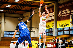 Basketball, Basketball Zweite Liga 2023/24, Viertelfinale Spiel 2, Mattersburg Rocks, Kufstein Towers, Corey Hallett (13)
