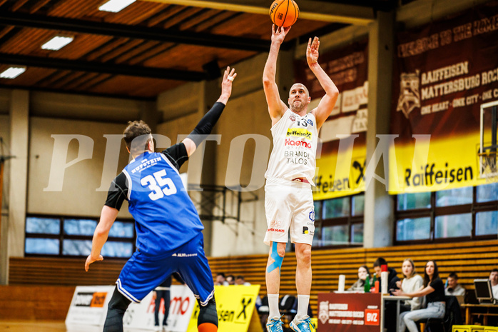 Basketball, Basketball Zweite Liga 2023/24, Viertelfinale Spiel 2, Mattersburg Rocks, Kufstein Towers, Corey Hallett (13)