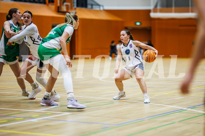 Basketball, Win2Day Basketball Damen Superliga 2024/25, Grunddurchgang 7.Runde, Vienna Timberwolves, UBI Graz, Elisa Khamis (1)