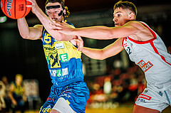 Basketball, Win2Day Superliga 2024/25, Grunddurchgang 2.Runde, BC Vienna, UBSC Graz, Matthew Grace (15), Aron Stazic (21)