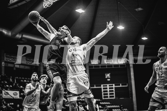 Basketball, Win2Day Superliga 2022/23, Grunddurchgang 21.Runde, BC GGMT Vienna, Vienna Timberwolves, Elias Wlasak (8)