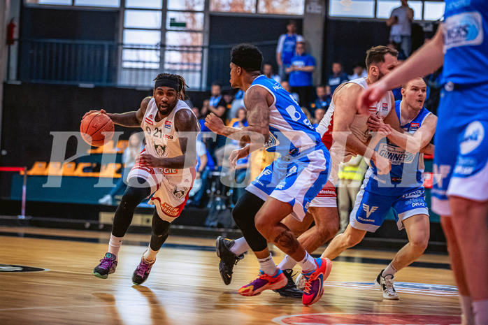 Basketball, Win2Day Superliga 2022/23, 8. Platzierungsrunde, BC Vienna, Oberwart Gunners, Jahenns Manigat (21)