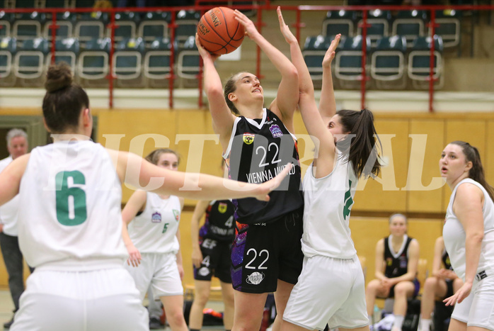Basketball Damen Superliga 2021/22, Grundducrhgang 14.Runde Vienna United vs. KOS Celovec


