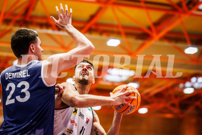 Basketball, win2day Basketball Superliga 2024/25, Grunddurchgang Runde 2, BBC Nord Dragonz, Klosterneuburg Dukes, Benjamin Blazevic (11)