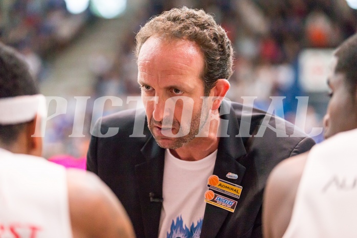 Basketball, ABL 2016/17, Playoff HF Spiel 5, Oberwart Gunners, WBC Wels, Chris Chougaz (Coach)