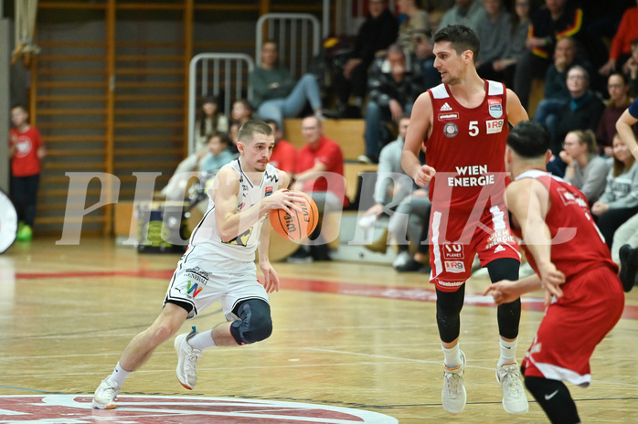 Basketball, Superliga 2023/24, Grunddurchgang 20. Runde, Flyers Wels vs. BC Vienna,
