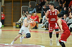Basketball, Superliga 2023/24, Grunddurchgang 20. Runde, Flyers Wels vs. BC Vienna,