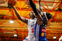 Basketball, win2day Basketball Superliga 2024/25, Grunddurchgang Runde 9, BBC Nord Dragonz, Oberwart Gunners, Rayshawn Mart (3)