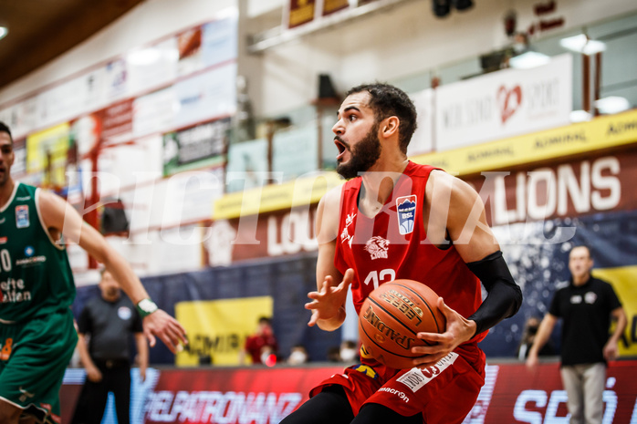Basketball, bet-at-home Basketball Superliga 2021/22, Grunddurchgang 5.Runde, Traiskirchen Lions, Kapfenberg Bulls, Aaron Michael Falzon (13)