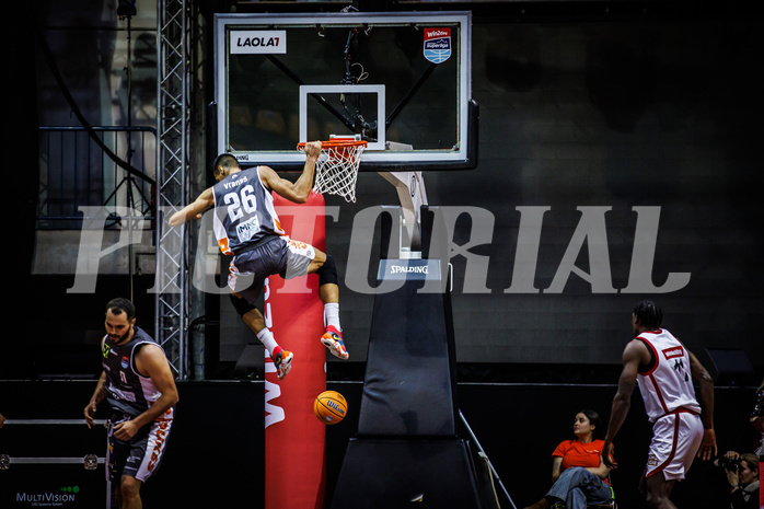 Basketball, Win2Day Superliga 2024/25, Grunddurchgang 7.Runde, BC Vienna, Klosterneuburg Dukes, Milos Vranes (26)