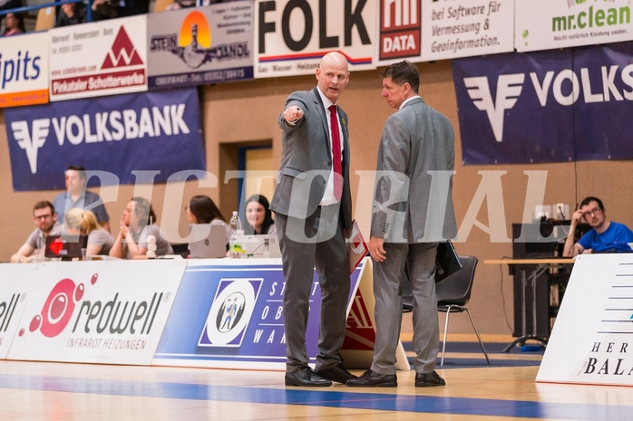 Basketball, ABL 2016/17, Playoff HF Spiel 1, Oberwart Gunners, WBC Wels, Mike Coffin (Headcoach)