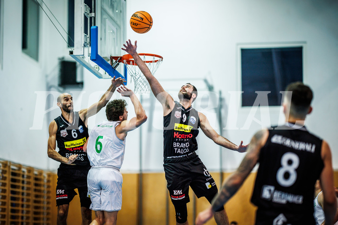 Basketball, Basketball Zweite Liga 2023/24, Grunddurchgang 4.Runde, Deutsch Wagram Alligators, Mattersburg Rocks, Dominik Alturban (6), Ognjen Drljaca (6), Tobias Winkler (9)