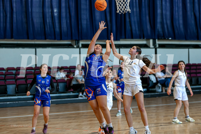 27.04.2025 Österreichischer Basketballverband 2024/25, SLWU16 VF Basket Flames UNION vs. DBB  Basketgirls Wels