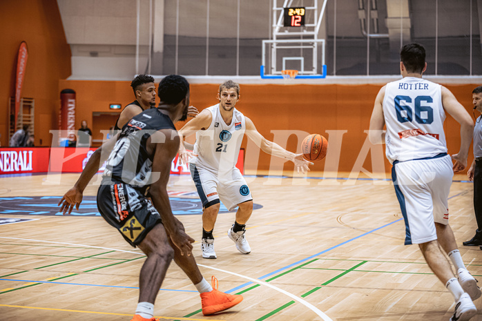 Basketball, Win2Day Superliga 2022/23, Grunddurchgang 3.Runde, Vienna D.C. Timberwolves, Raiffeisen Flyers Wels, Moritz Lanegger (21)