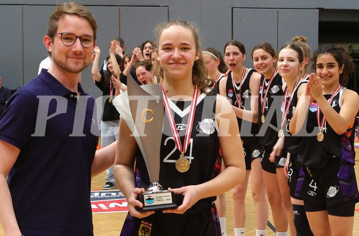 Superliga 2022/23, WU19 Finale, Siegerehrung Basketduchess Klosterneuburg vs. Vienna United


