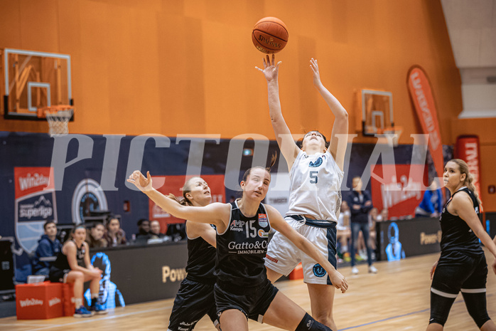 Basketball, Win2Day Basketball Damen Superliga 2022/23, Grunddurchgang 13.Runde, Vienna Timberwolves, Basket Flames, Valentina Mraulak (5)