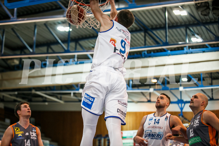 Basketball, bet-at-home Basketball Superliga 2020/21, Grunddurchgang 8. Runde, Oberwart Gunners, Klosterneuburg Dukes, Edi Patekar (9)