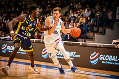 Basketball, bet-at-home Basketball Superliga 2021/22, Platzierungsrunde Spiel 8, Oberwart Gunners, UBSC Graz, Edi Patekar (9)