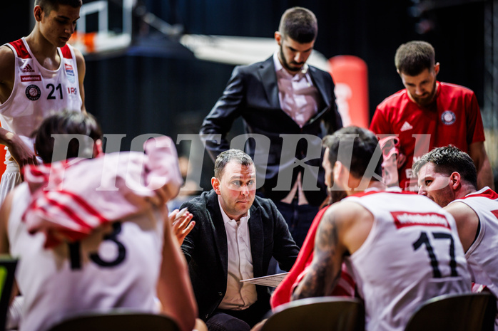 Basketball, Win2Day Superliga 2023/24, 2. Qualifikationsrunde, BC Vienna, Fürstenfeld Panthers, Hrvoje Radanovic (Head. Coach)