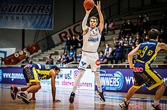 Basketball, bet-at-home Basketball Superliga 2021/22, Grunddurchgang Runde 12, Oberwart Gunners, UBSC Graz, Jonathan Knessl (12)