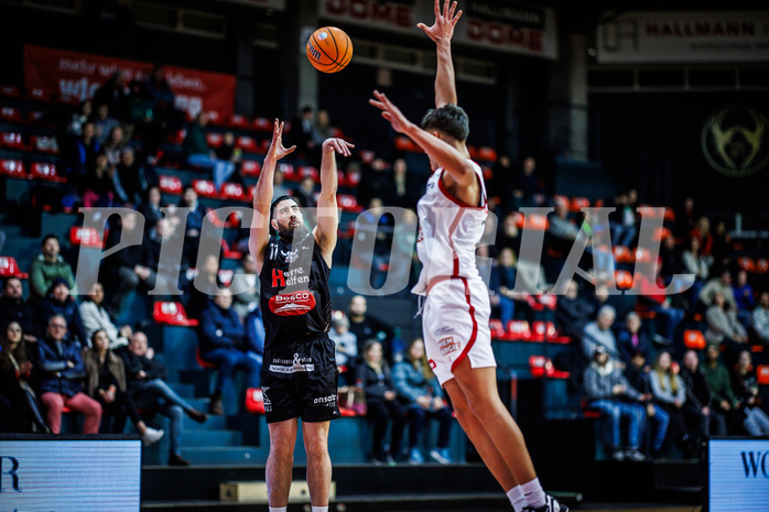 Basketball, Win2Day Superliga 2024/25, Grunddurchgang 20.Runde, BC Vienna, Kapfenberg Bulls, Jordan Ngatai (11)