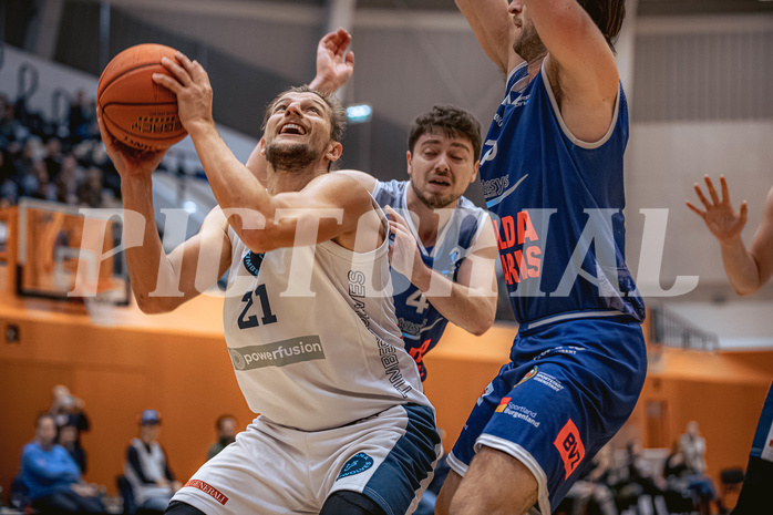 Basketball, Win2Day Superliga 2022/23, 7. Qualifikationsrunde, Vienna Timberwolves, BBC Nord Dragonz, Moritz Lanegger (21)