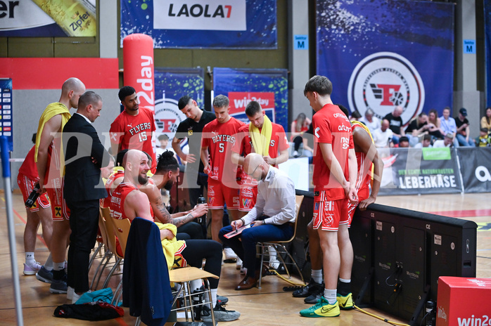 Basketball Superliga 2024/25, Playoff, Viertelfinale Spiel 1, Flyers Wels vs BBC Nord Dragonz,
