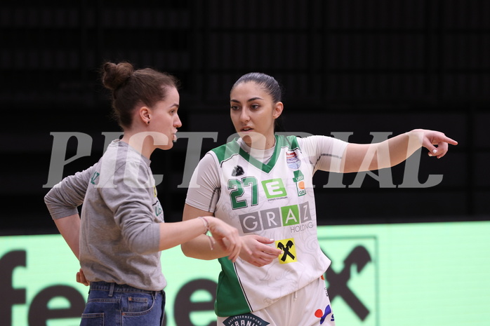 19.02.2023, Graz, Raiffeisen Sportpark, Basketball Damen Superliga 2022/23, Grunddurchgang 13.Runde, UBI Holding Graz vs. Vienna United Women ,  