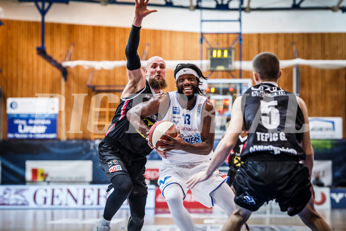 Basketball, bet-at-home Basketball Superliga 2020/21, Grunddurchgang, 4. Runde, Oberwart Gunners, Raiffeisen Flyers Wels, Quincy Diggs (13)