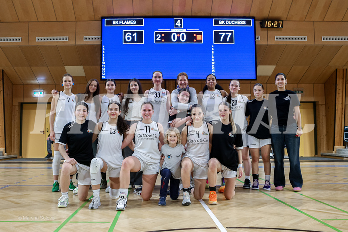 22.02.2025 Österreichischer Basketballverband 2024/25, SLWU19 Basket Flames UNION vs Basket Duchess