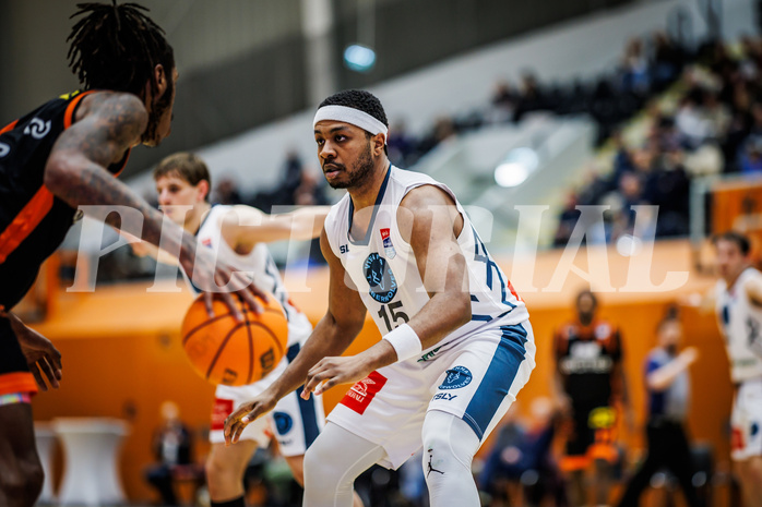 Basketball, Win2Day Superliga 2023/24, 1. Qualifikationsrunde, Vienna Timberwolves, Fürstenfeld Panthers, William Emiohe (15)