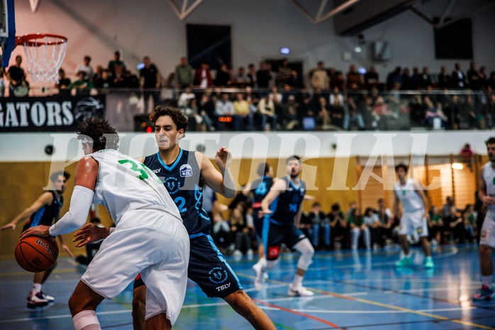 Basketball, Basketball Zweite Liga 2024/25, Grunddurchgang 13.Runde, UDW Alligators, Vienna Timberwolves, Daniele Kuchar (22)