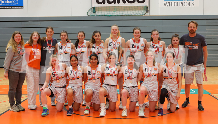 Superliga 2022/23, WU19 Finale, Siegerehrung Basketduchess Klosterneuburg vs. Vienna United


